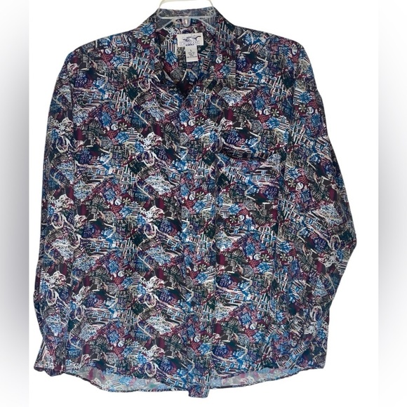 Chaimare silk long sleeve shirt size large GUC - Picture 3 of 7